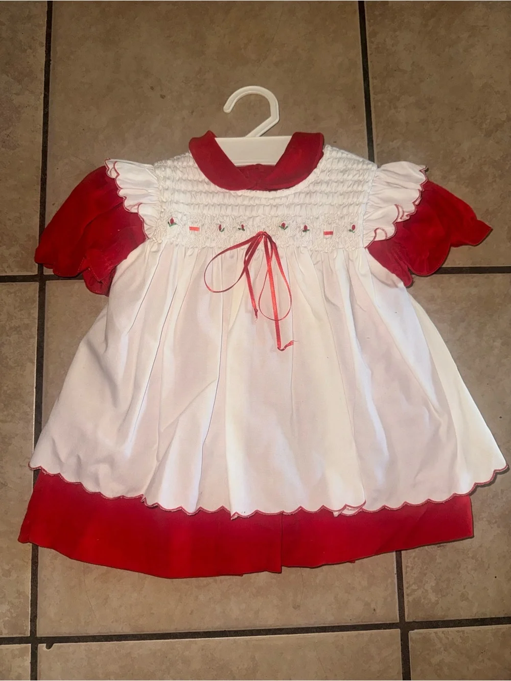 Vintage Ami Red and White Baby Dress